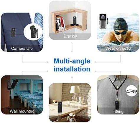 Su geçirmez WiFi Mini Gizli Kamera, Gece Görüş ve Hareket Algılama ile ZZCP Full HD 1080P Taşınabilir Küçük Kablosuz Dadı Kamerası,