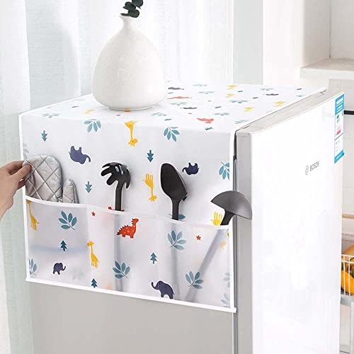 Çok Amaçlı Renkli Buzdolabı Cep saklama çantası ile Ev Ev çamaşır makinesi kılıfı Buzdolabı Üst Kapak tozluk (C)