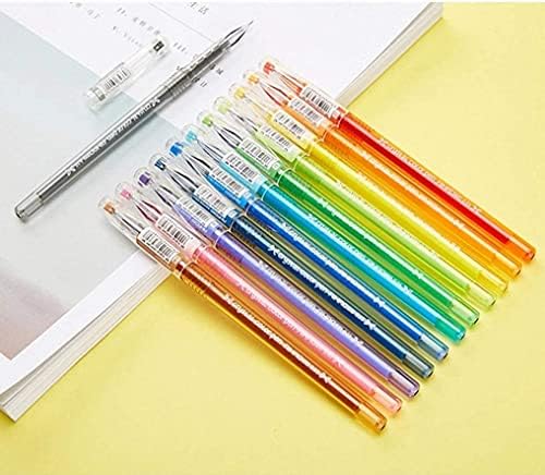 DOUMU Glitter Jel Kalemler için Yetişkin Boyama Kitapları, 10 Paketi Sanatçı Malzemeleri Renkli Neon Glitter Jel işaretleme kalemleri