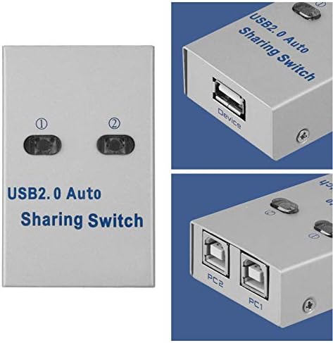 USB-A Bağlantı Noktası 2 Bağlantı Noktası Güçlü Anti-Parazit Alüminyum Alaşım Harici Güç Yok Kolay Geçiş Paylaşım Adaptörü Tarayıcı