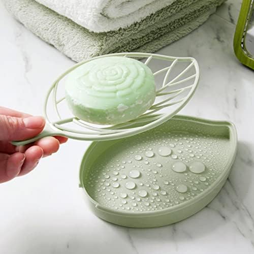 Sabunluk, Boşaltma Tepsili Yaprak Şeklinde Duş Sabunluk, Yeşil