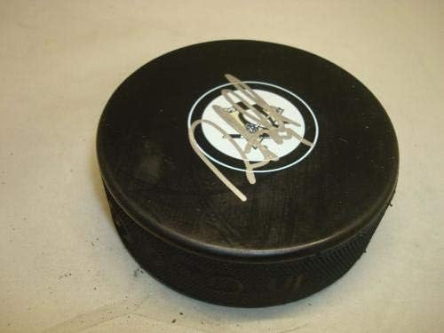Rob Scuderi İmzalı Pittsburgh Penguins Hokey Diski İmzalı 1A İmzalı NHL Diskleri