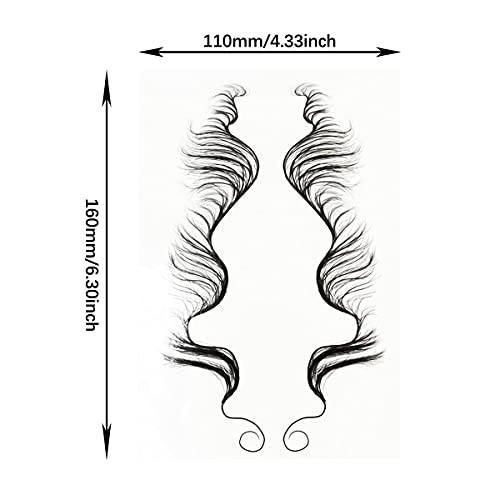 Bebek Saç Dövme Çıkartmalar Dövme Kenarları için Saç Geçici Dövmeler, 6 ADET Dövme Şablon Saç Çıkartmalar 16x11 CM Patlama Dövme