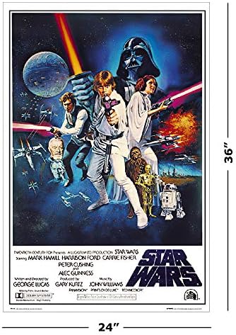 Yıldız Savaşları: Bölüm IV-Yeni Bir Umut - Film Afişi / Baskı (Normal Stil C) (Boyut: 24 inç x 36 inç) (Poster ve Poster Şerit