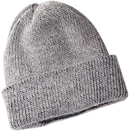 homeemoh Kadınlar Kış Örme Bere Şapka, Faux Tavşan Kürk Sıcak Örme Şapka Sonbahar Katı Rahat Kafatası Kap Şapka
