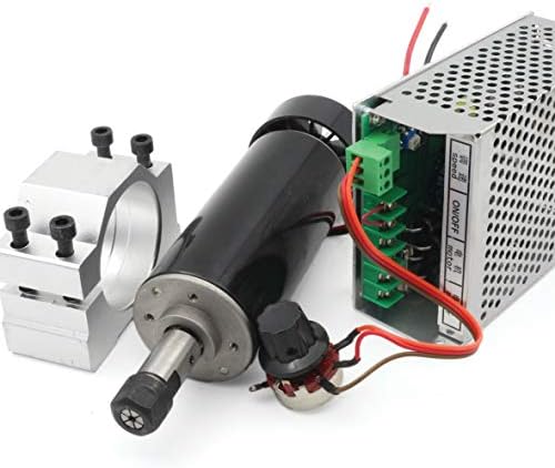 RATTMMOTOR 500 W CNC Hava Soğutmalı milli Motor ER11 12000 RPM + Giriş Gerilimi AC110V-220V Hız Kontrol ile Güç Kaynağı + 52mm