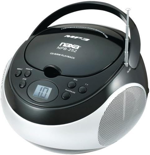 NAXA NPB252BK Taşınabilir CD/MP3 Çalar ile AM / FM Stereo (Siyah) Tüketici elektroniği