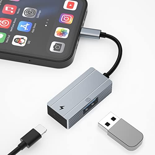 iPhone için USB Kamera Adaptörü, Şarjlı TargetGo iOS OTG Adaptörü, USB Dişi OTG Veri Senkronizasyon Kablosu Konektörü USB Flash