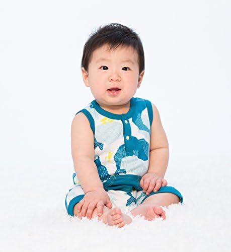 Lamaze Organik Bebek erkek bebek Organik Kolsuz Romper