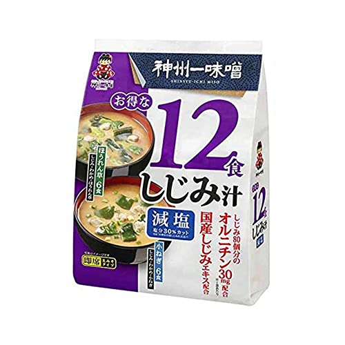 Midyeli Miyasaka Anında Miso Çorbası, Daha Az Sodyum (12 miso çorbası paketi), Japonya'da üretilmiştir