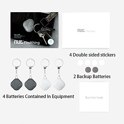 Nutale Anahtar Bulucu, 8-Pack Bluetooth Tracker Öğe Bulucu Tuşları için Anahtarlık ile Pet Cüzdan veya Sırt Çantaları ve Tabletler