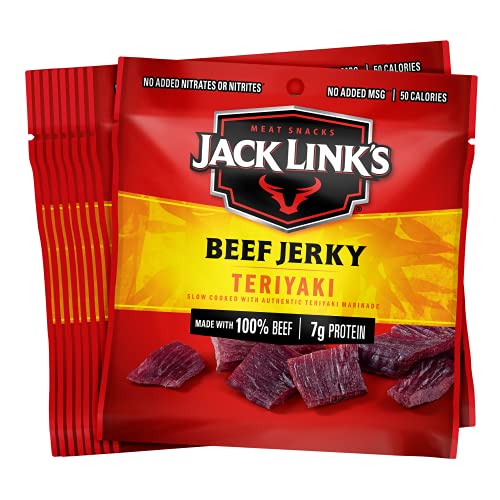 Jack Link'in Sığır Eti Sarsıntılı, Öğle Yemeği için 20 Lezzetli Et Atıştırmalık Paketi, Yemeye Hazır – 7 g Protein, Birinci Sınıf