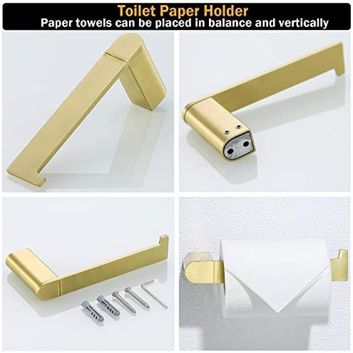 RASTGELE Hanting 4-Piece Banyo Donanım Set Altın Havlu Bar Havlu Yüzük Tuvalet Kağıdı Tutucu Altın Havlu Kanca Duvara Monte Banyo