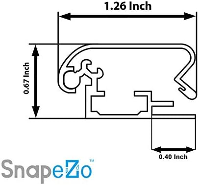SnapeZo Kilitleme Film Afiş Çerçevesi 8. 5x11 İnç, Gümüş 1.25 İnç Alüminyum Profil, Önden Yüklemeli Geçmeli Çerçeve, Duvara Montaj,