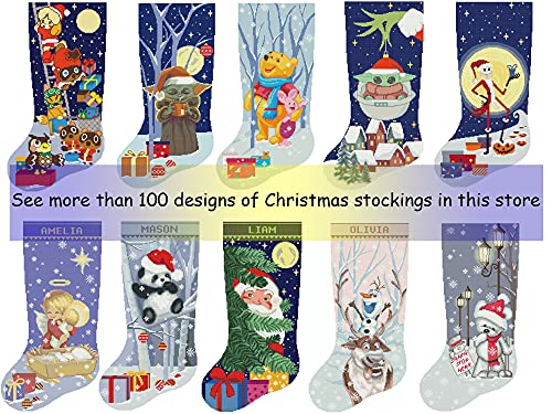 Çapraz Dikiş Noel Çorap Desenleri PDF, Sevimli Melek, Küçük İsa, Dini, Katolik Sayılan Modern Yazdırılabilir Kolay DMC Tatil