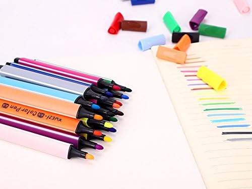 18 Çeşitli Renkler cetvel kalemi Kiti Su Renk Orta uçlu kalem Toksik Olmayan Yıkanabilir Boyama kalemleri Seti Çocuklar Profesyonel