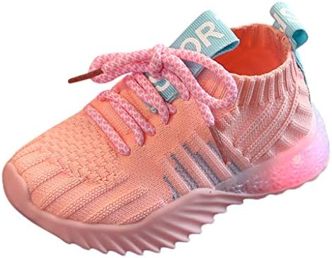 WUAI Küçük Çocuklar Yenilik led ışıklı ayakkabı Kız Erkek Hafif Nefes Yanıp Sönen Sneakers Koşu tenis ayakkabıları
