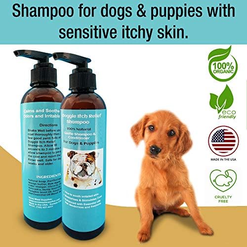 Nova West Kuru Kaşıntılı Hassas Ciltler ve Alerjileri Gidermek için Tamamen Doğal Lüks Köpek Şampuanı-Evcil Hayvan Sıcak Noktaları