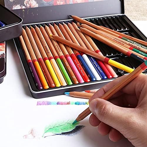 EODNSOFN Okul Ofis Profesyonel Çizim Renkli Suluboya Oilcolor Kalemler Set Sanat Malzemeleri renkler Kırtasiye Ahşap (Renk :