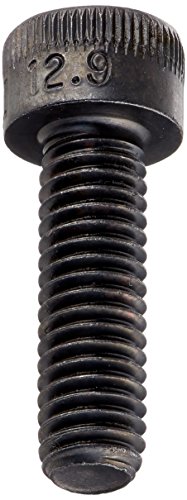 Siyah Oksit Alaşımlı Çelik Soket Başlı Vida, Altıgen Soket Sürücü, M6-1 Diş Boyutu, 20 mm Uzunluk, Tamamen Dişli, ABD Yapımı