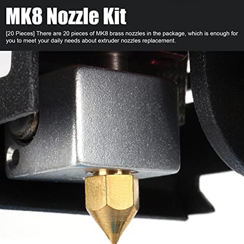 bizofft MK8 Meme Kiti, M6 Konu Kurulumu kolay Ekstruder Memeleri Doğru Tasarım Etkili Güvenilir 1.75 Mm Giriş Çapı için 3D Yazıcı