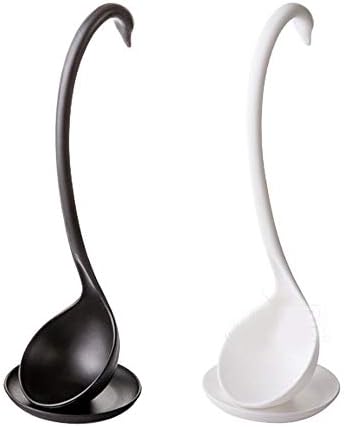 AıJıa Narin Kuğu Uzun Saplı Kaşık Çorba Sofra Yemek Pişirme Mutfak Aracı Kaşık (Renk: Beyaz)