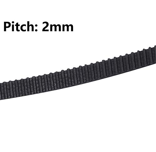 WEIJ 2 Pcs Kauçuk zamanlama kemeri 6mm Genişliği Senkron Kapalı Döngü zamanlama kemeri Kasnaklar 232-2GT için 3D Yazıcı