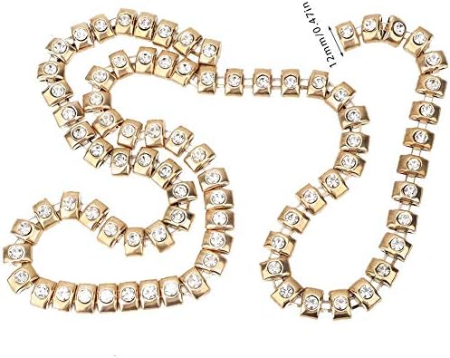 1 Yard suni elmas zincir, kristal Zincir Altın Metal Trim El Sanatları Dikiş Gelin Elbise Aplike düğün elbisesi Kolye Şapkalar(2)