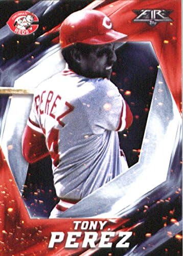 2017 Topps Fire 67 Tony Perez Cincinnati Reds Resmi MLB Beyzbol Ticaret Kartı Ham (NM veya Daha İyi) Durumda
