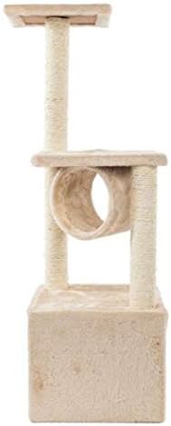 Tree Kedi Ağacı kedi Kulesi Pençe Direği ve Tüylü Habitatlı Çok Katlı Yavru Kedi Evi, Yavruların İçeride Rahatlaması için Uygundur