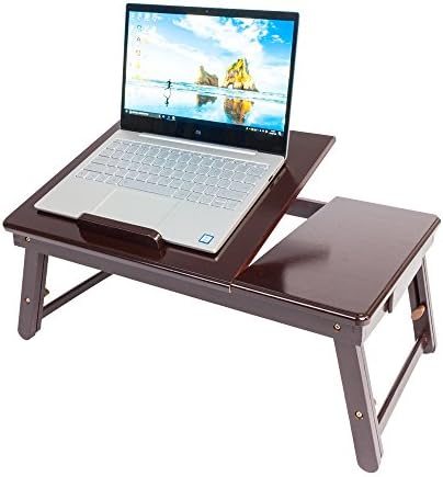 RİYİFER 53X33x (20.5-27.5) cm Katlanabilir Lap Tablet Masa, Taşınabilir Bilgisayar Masası Retro Çift Çiçekler Desen Ayarlanabilir