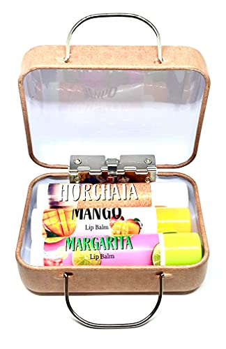 Lickerlips Meksika Lezzetleri Dudak Balsamı Paketi | Horchata Mango Margarita Lezzetleri | Balmumu Mango Kakao Yağı Jojoba Kenevir