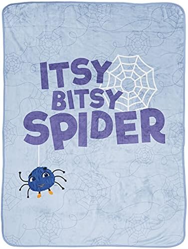 Jay Franco Moonbug Küçük Bebek Bum Itsy Bitsy Atmak Battaniye-Önlemler 46x60 inç, çocuk yatağı - Solmaya Dayanıklı Süper Yumuşak