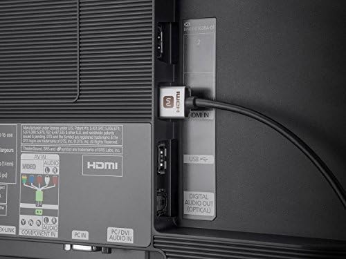 Monoprice HDMI Yüksek Hızlı Kablo-6in Gümüş,4K @ 60Hz, HDR, 18Gbps, 36AWG, YUV 4:4:4-Ultra İnce Seri