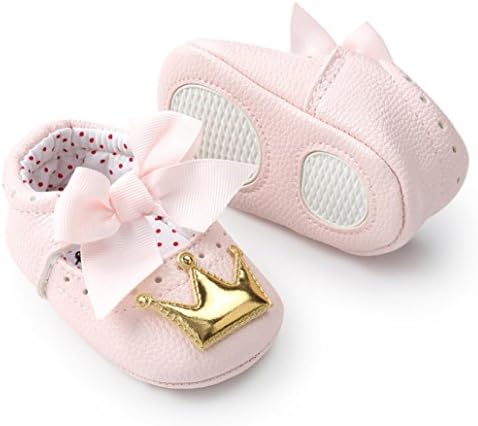 KONFA Yürüyor Bebek Bebek Kız Taç Çizmeler, 0-18 Ay için, Küçük Prenses Yumuşak Sole Prewalker Ayakkabı