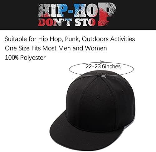 Ultrafun 6 paket Snapback şapka ayarlanabilir düz fatura Klasik Hip Hop şapka Boş düz renk baba kamyon şoförü şapkası Kap