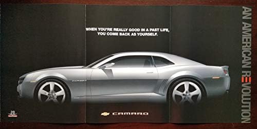 Orijinal Katlanabilir Dergi Baskı Reklam Afişi: 2006 Chevy Camaro Üretim Öncesi Konsept Coupe Araba Chevrolet, Geçmiş Yaşamda