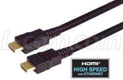 L-Com / Infinite Electronics-HDCAMMZ-5-Ethernet'li Yüksek Hızlı HDMI ® Kablosu, Erkek / Erkek LSZH 5.0 M
