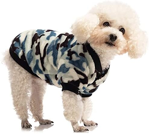 Hollypet Yavru Köpek Kedi Camo Gömlek Köpekler ve Kediler ıçin Yumuşak Polar Ceket Yelek Sıcak Köpekler Gömlek Kış Soğuk Hava