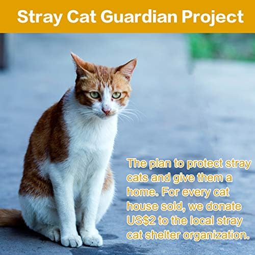 Kitties için OPPODREAM Kapalı Kedi Evi, Kapalı Kediler için Keçe Evcil Hayvan Evi, Yavru Kedi ve Küçük Evcil Hayvanlar için Kedi