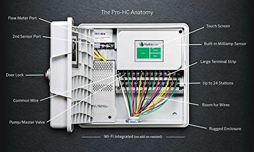 Hunter PRO-HC PHC-600 Konut Açık Profesyonel Sınıf Wi-Fi Denetleyicisi ile Hydrawise Web Tabanlı Yazılım - 6 İstasyonu