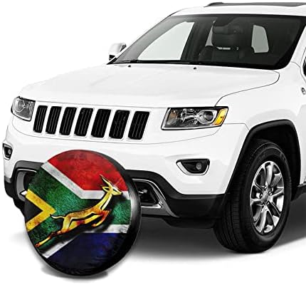 Güney Afrika Bayrağı Yedek Lastik Jant Kapakları, toz Geçirmez Güneş Kremi Hava Geçirmez Lastik Kapak için Araba Kamyon SUV Camper