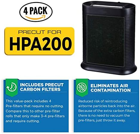 VEVA HEPA Filtre Değişimi 6 Paket - 2 Premium, Önceden Kesilmiş HEPA Filtre ve 6 Karbon Hava Temizleyici Filtre Değişimi içerir