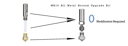 Mikro İsviçre MK10 Tüm Metal Hotend Kiti .WANHAO için 4mm Meme, FlashForge