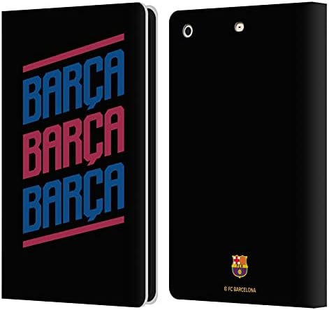 Kafa Kılıfı Tasarımları Resmi Lisanslı FC Barcelona Zigzag Forca Barca Deri Kitap Cüzdan Kılıf Kapak Apple iPad Mini 1 / Mini