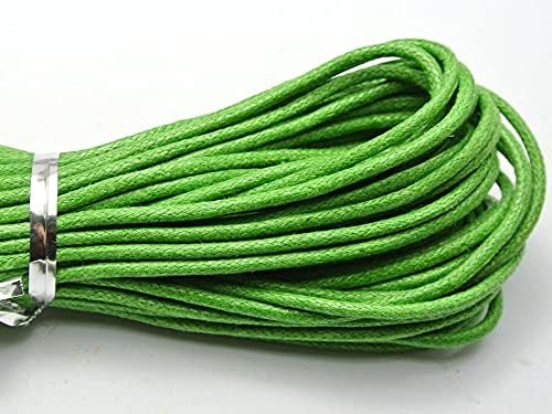 FC-21101 DIY-Takı 30 Metre Yeşil Mumlu Pamuk Boncuk Kordon Konu Hattı 2mm Takı Dize