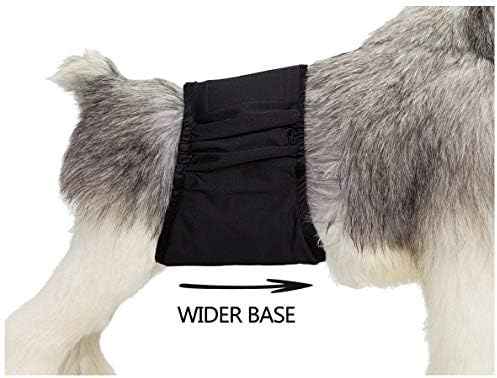 Mkono Erkek Köpek Göbek Bandı Sarar Yıkanabilir Kullanımlık Bezi Küçük ve Orta Köpekler için(3 Paket)