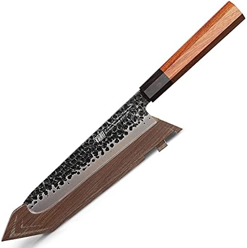 FINDKING Hanedanı Serisi 7 Kaplı Çelik Santoku bıçak ve Manyetik Ceviz Bıçak Kenar Koruma
