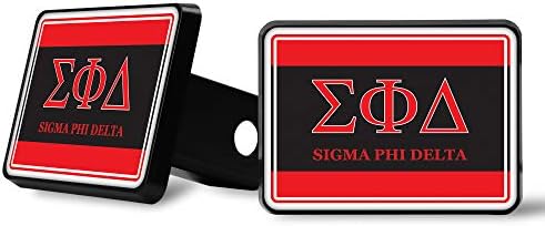 Sigma Phi Delta Römork Aksamı Kapak Plakası, 2” Alıcılara Uyar, Alüminyum Çekme Aksamı Kapak Fişi Lisanslı Ürün (Sigma Phi Delta
