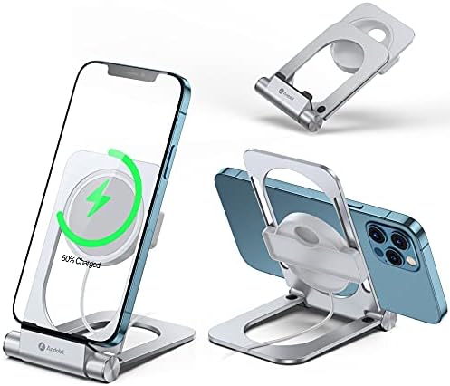 MagSafe Şarj Cihazı için andobil Telefon Standı, [Kalın Kasa ve Ağır Telefonlar Dostu] iPhone 13 Mini 13 Pro 13 Pro Max 12 Mini